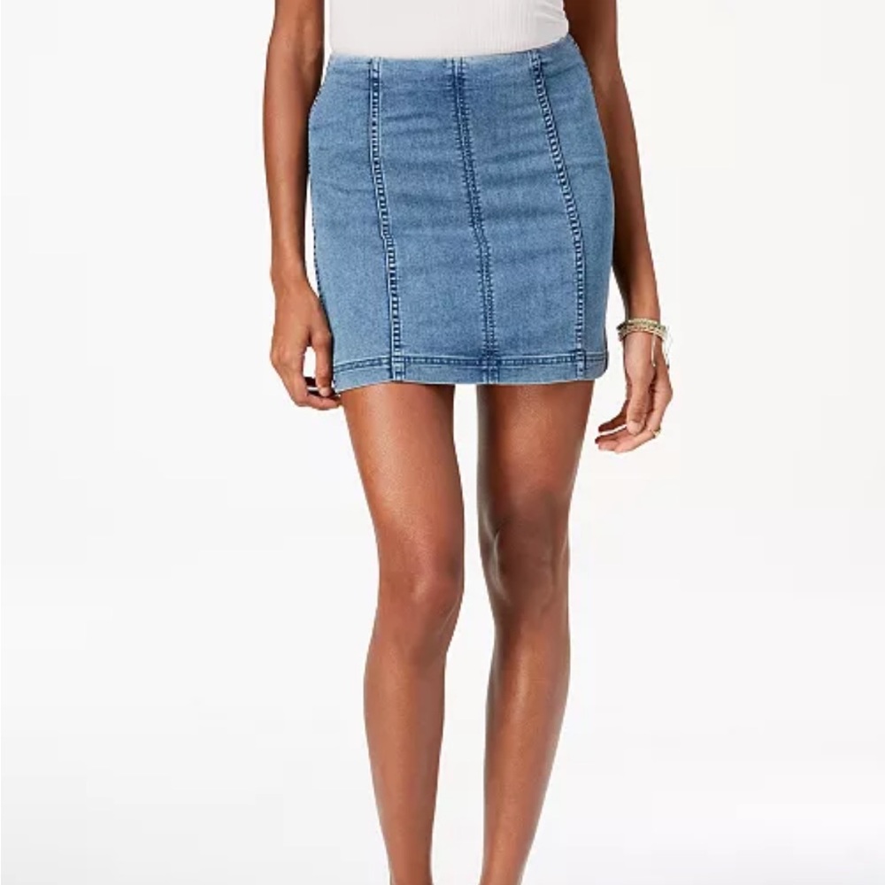 Free People Modern Femme Denim Mini Skirt